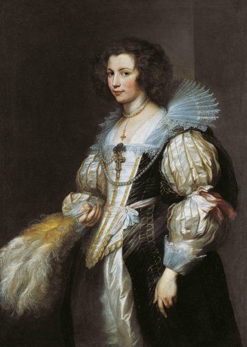 Anthonis van Dyck, «Ritratto di Maria de Tassis (1611-1638)» (particolare)